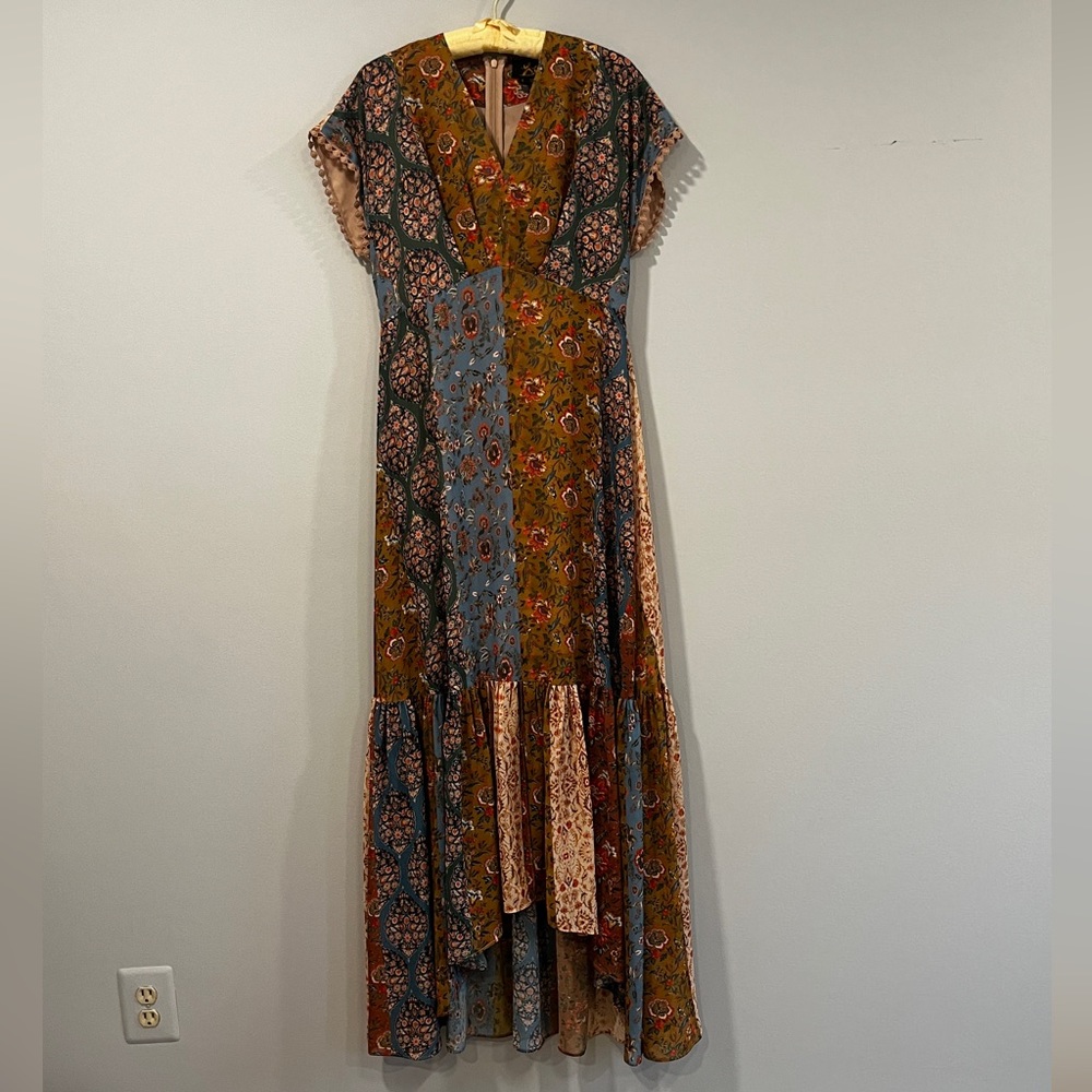 Sachin + Babi color block patterned maxi dress; Size 6